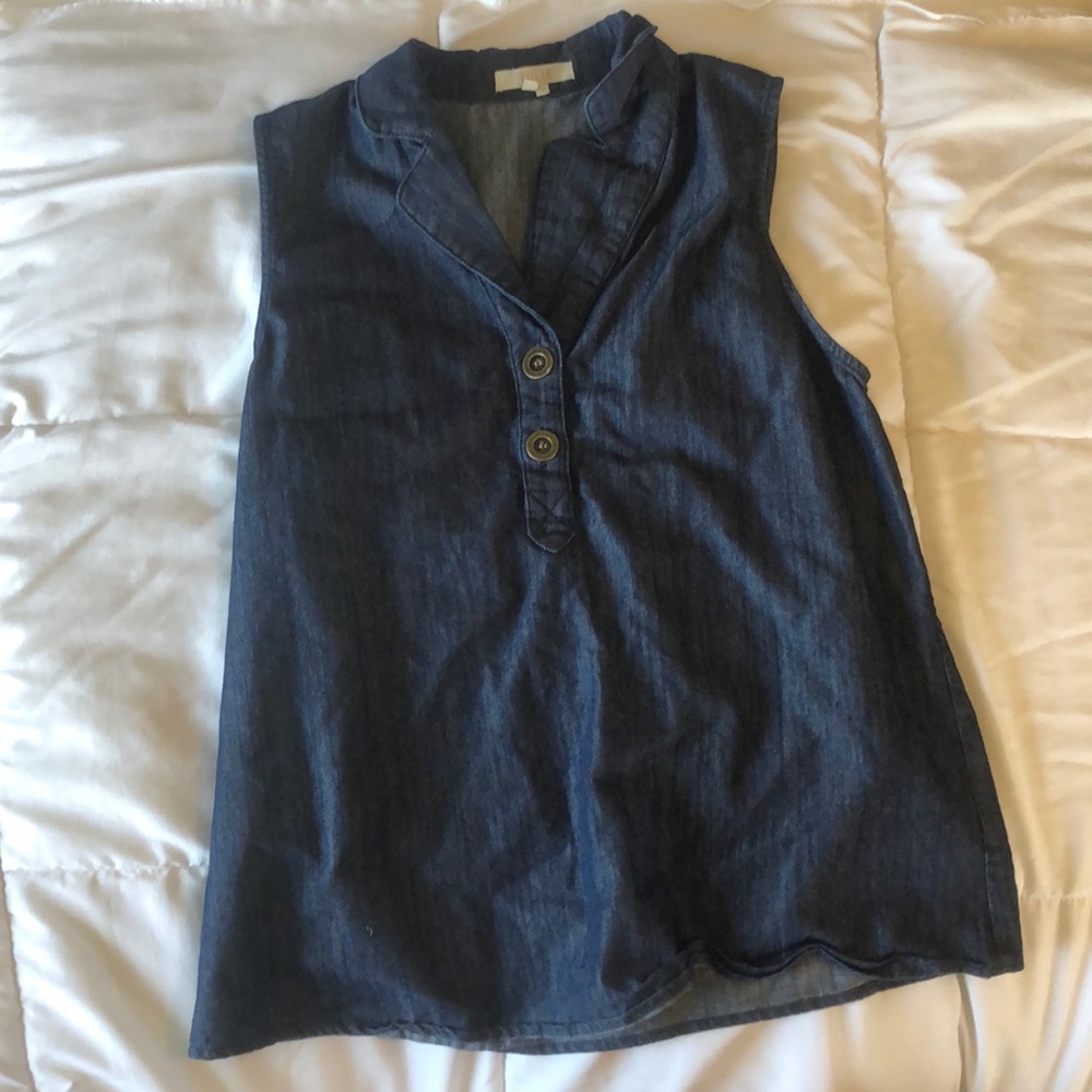 Tulle denim shirt